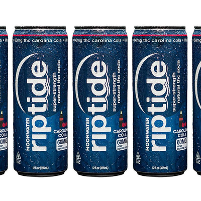Moonwater Riptide Natural Hemp-Derived D9 THC Infused Soda | 12oz | 60mg | 24ct Case