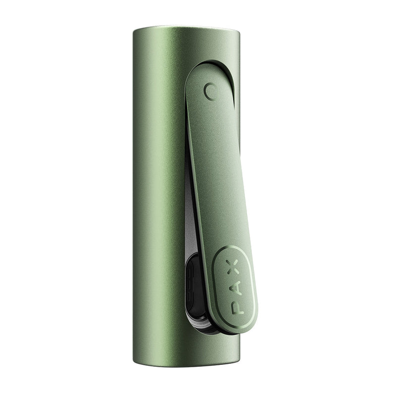 PAX Flow Vaporizer with Grip Sleeve Bundle in green with ergonomic design for optimal portable use.