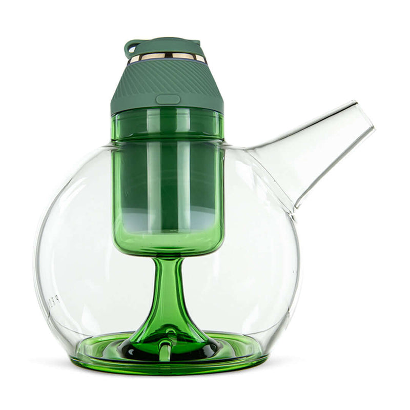 Puffco Proxy Ripple Bubbler with ripple design and green accents, compatible with PuffCo Proxy for water-filtered smooth hits.