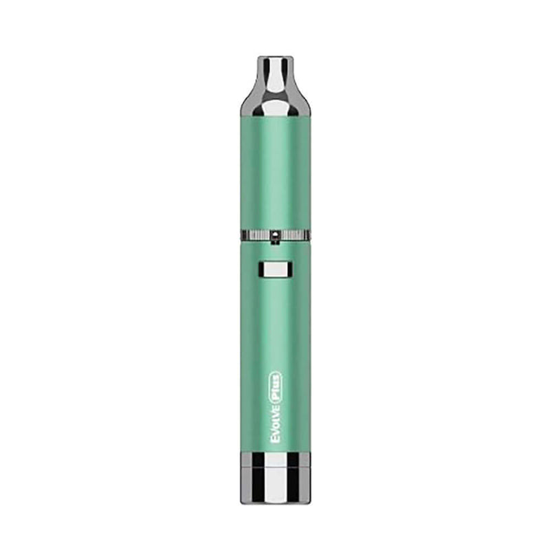 Yocan Evolve Plus Vaporizer Kit in green color with functional coil cap and built-in silicone jar, designed for efficient wax vaporization and portability