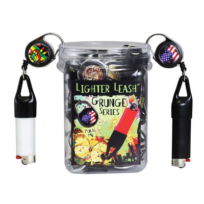 Lighter Leash Grunge Series pack of 30 unique designs for securing standard sized Bic lighters in stylish grunge aesthetics.