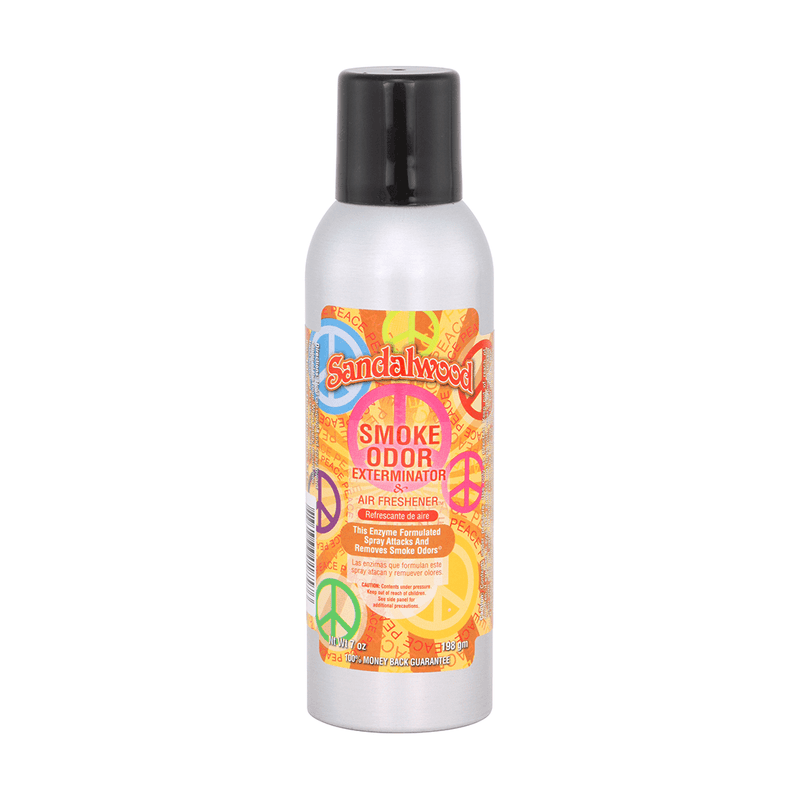 Sandalwood Smoke Odor Exterminator spray bottle, effective air freshener for eliminating odors in your space.
