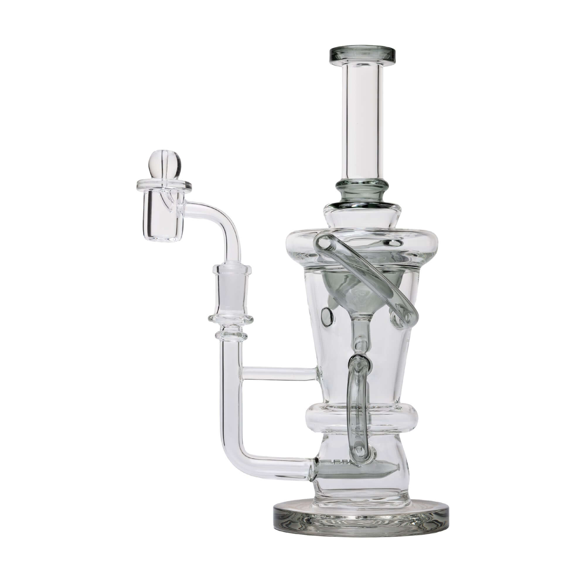 Human Grade 10.25" Straight Recycler Glass Water Pipe