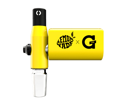 Lemonnade x G Pen Connect Vaporizer in yellow with Connect Battery, Tank, Housing, and Hemp Travel Case designed by Berner.