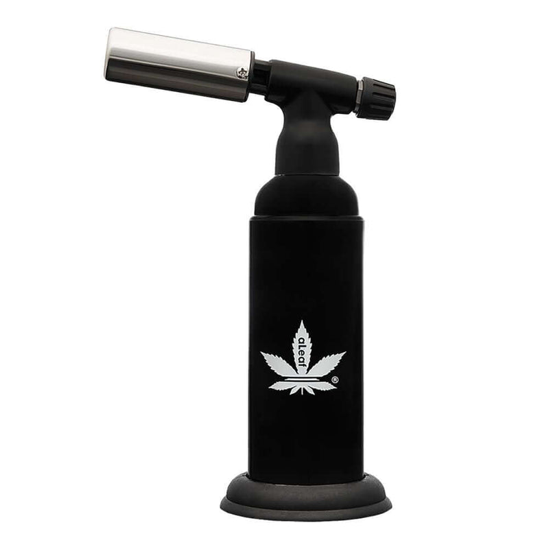 aLeaf Turbo Flame Blow Torch, 7.5 inch, sleek design for precision heating and melting, ideal for cannabis enthusiasts
