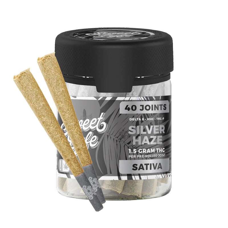 Sweet Lyfe 40 Pack of Joints D8+HHC+THCP - 1.5g per Joint - Silver Haze - Sativa