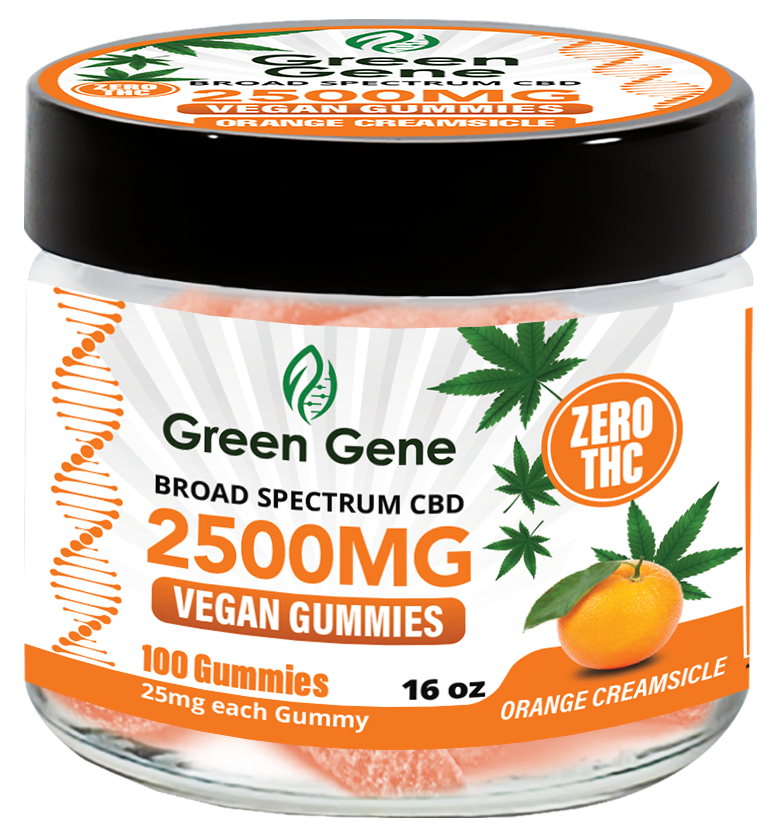 Green Genie CBD Vegan Pectin Infused Gummies w/ B12 Vitamins (625MG - 2500MG)