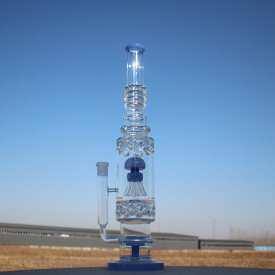 19.5" Jellyfish Sprinkler & Matrix Perc Glass Water Pipe - Cheapnotic