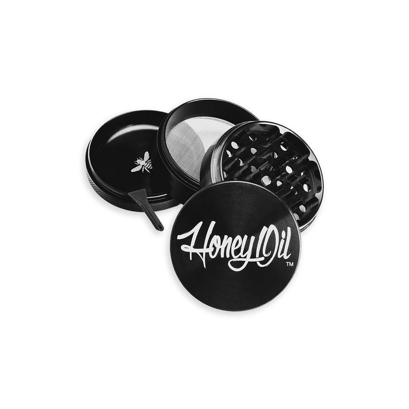 Honey Oil Aluminum Grinder Black