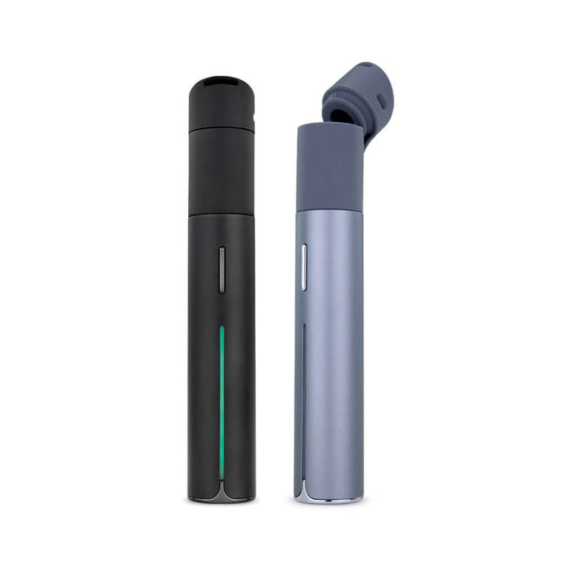 Puffco Pivot Concentrate Vaporizers in black and blue, showcasing sleek design and innovative features for flavorful vaping.