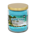 Island Rain Smoke Odor Exterminator Candle in a jar, designed to neutralize smoke odors from cigars and pipes.