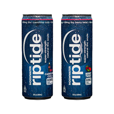 Moonwater Riptide Natural Hemp-Derived D9 THC Infused Soda | 12oz | 60mg | 24ct Case