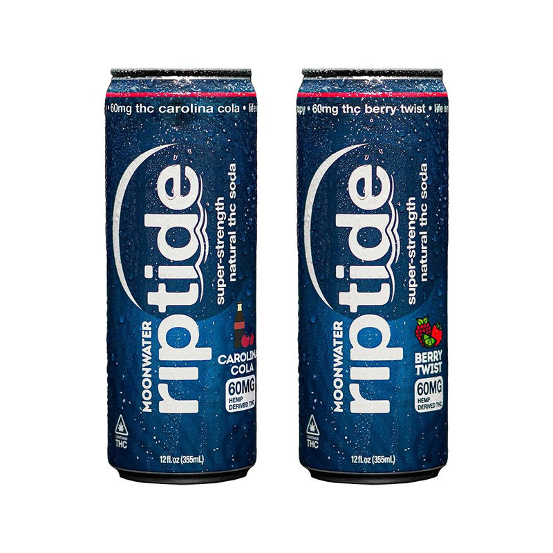 Moonwater Riptide Natural Hemp-Derived D9 THC Infused Soda | 12oz | 60mg | 24ct Case