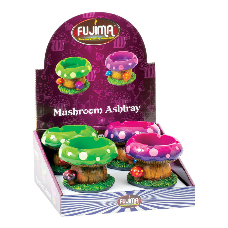 Fujima Fairytale Mushroom Ashtray - 3.5"/Asst - 4PC DISP