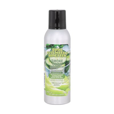 Cool Cucumber Honeydew Smoke Odor Spray bottle for eliminating smoke, pet, and household odors effectively.