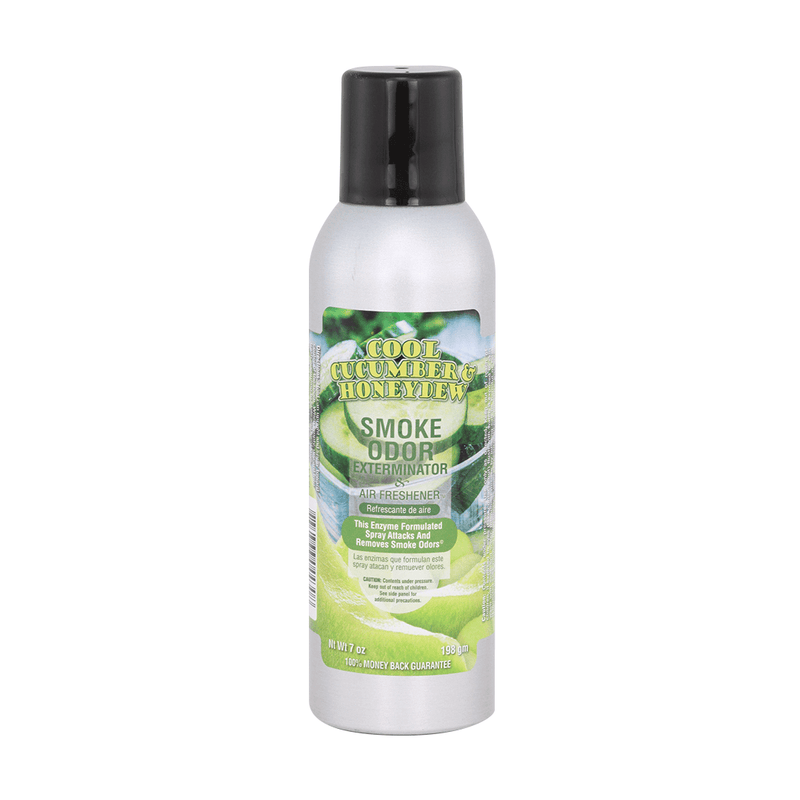 Cool Cucumber Honeydew Smoke Odor Spray bottle for eliminating smoke, pet, and household odors effectively.