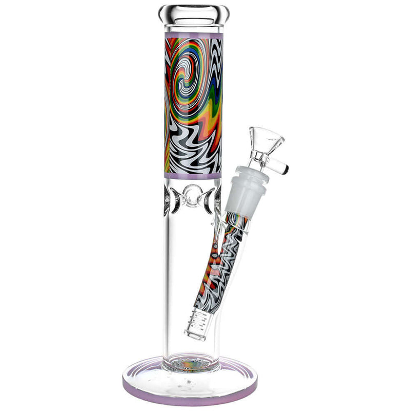 Lofty Visions Straight Tube Glass Water Pipe - 10" / 14mm F / Colors Vary