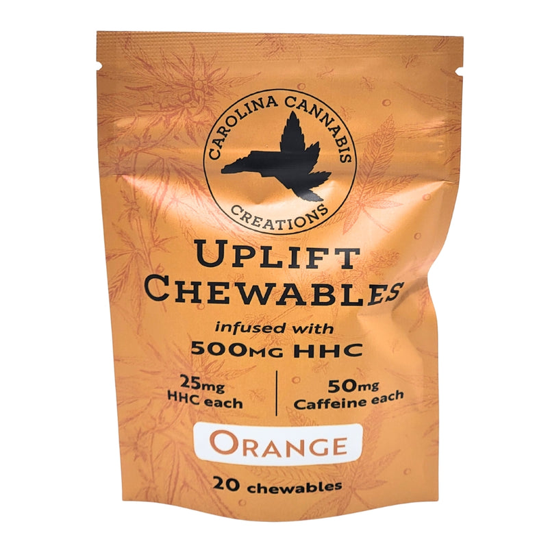 Uplift Chewables | HHC+Caffeine | Orange 20ct bag