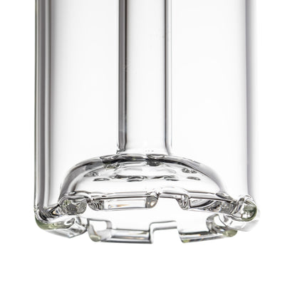 MJ Arsenal Piston Gravity Bong bottom view showing the disc percolation system and borosilicate glass design.