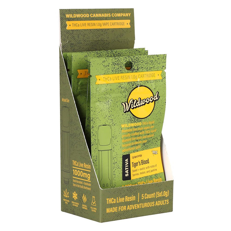 Wildwood Dispensary Grade Live Resin THCA Cartridge | 1g | 5ct Display