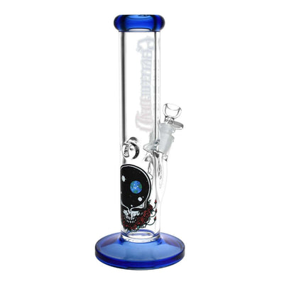 Grateful Dead x Pulsar 11.75" glass water pipe with Space Your Face decal, ice catcher, and Grateful Dead logo, 14mm herb slide