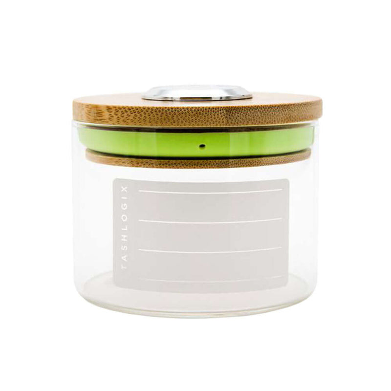 Stashlogix Bamboo Lid SmartJar w/ Analogue Humidity Sensor