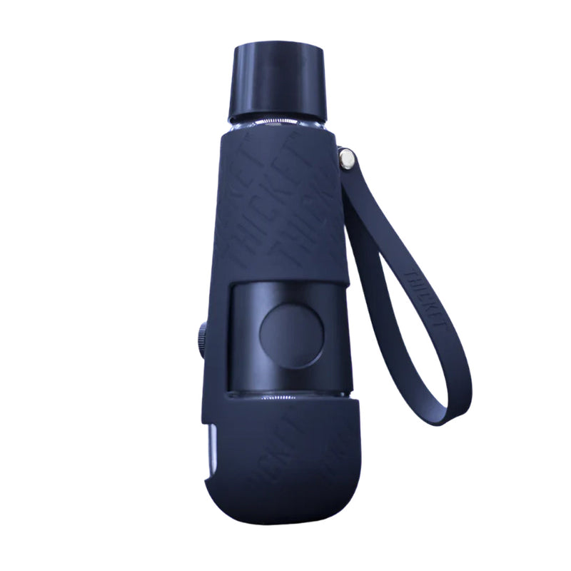 Thicket V2 Water Pipe in sleek black design, portable and compact for discreet smoking on the go.