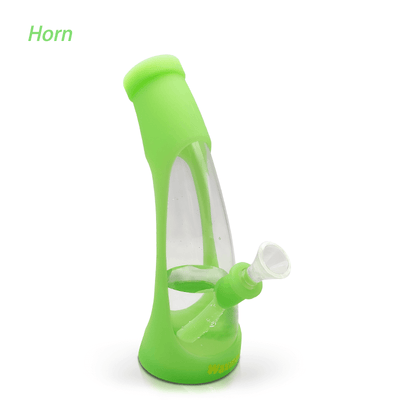 Waxmaid 8.5″ Horn Silicone Glass Water Pipe