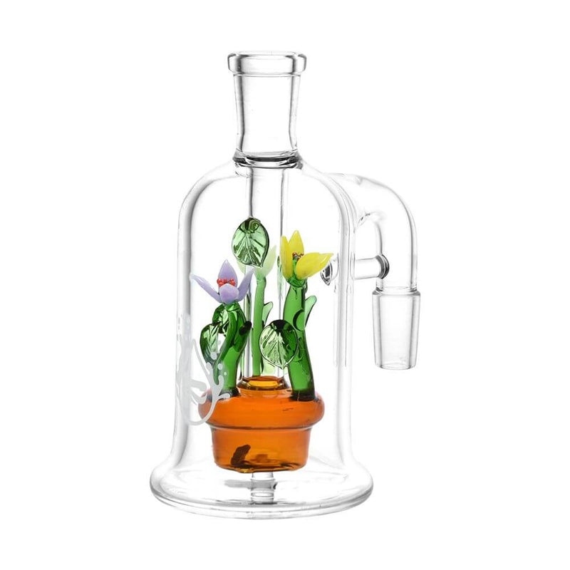 Pulsar Wild Flowers Glass Ash Catcher - 5" / 14mm / 90D