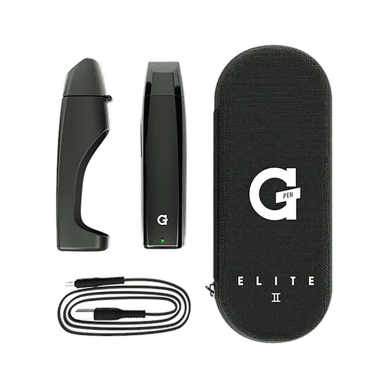 Grenco Science G-Pen Elite II Herb Vaporizer with Accessories including Case and Charging Cable - 2100mAh