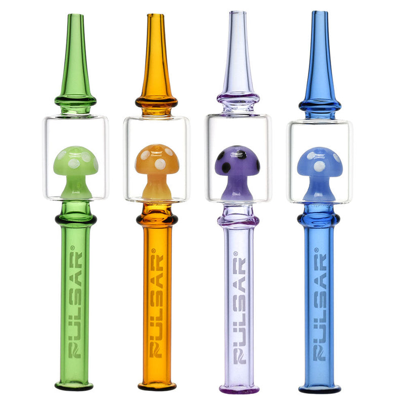 Pulsar Magic Mushroom Dab Straw | 6" | 4pc Set