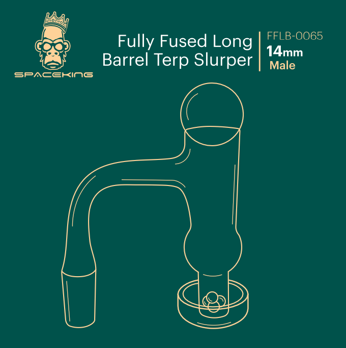 Space King Fully Fused Long Barrel Terp Slurper