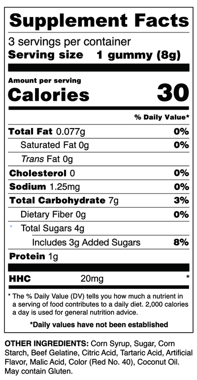 HHC Gummies - 20MG (3pc)