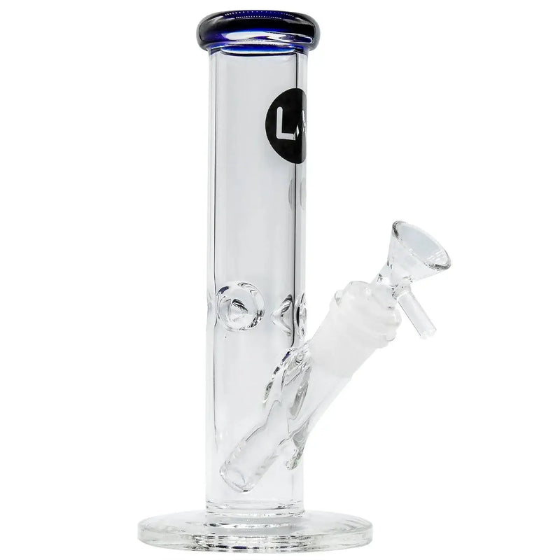 LA Pipes 8" Straight Shooter Bong with Colorful Mouthpiece, Handmade in Los Angeles, California, Classic Design