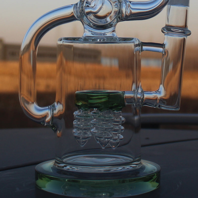 Approx. 11.5" Recycler Style Water Pipe w/ Dual Percs - Cheapnotic