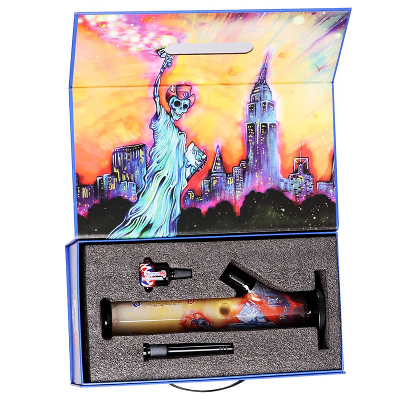 The Grateful Dead x Pulsar Inside Print Straight Tube Glass Water Pipe | 11.25" | 14mm F