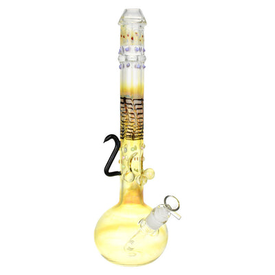 Amber Menagerie Bubble Base Water Pipe - 15" / 14mm F - Cheapnotic