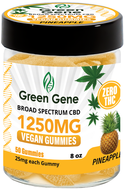 Green Genie CBD Vegan Pectin Infused Gummies w/ B12 Vitamins (625MG - 2500MG)