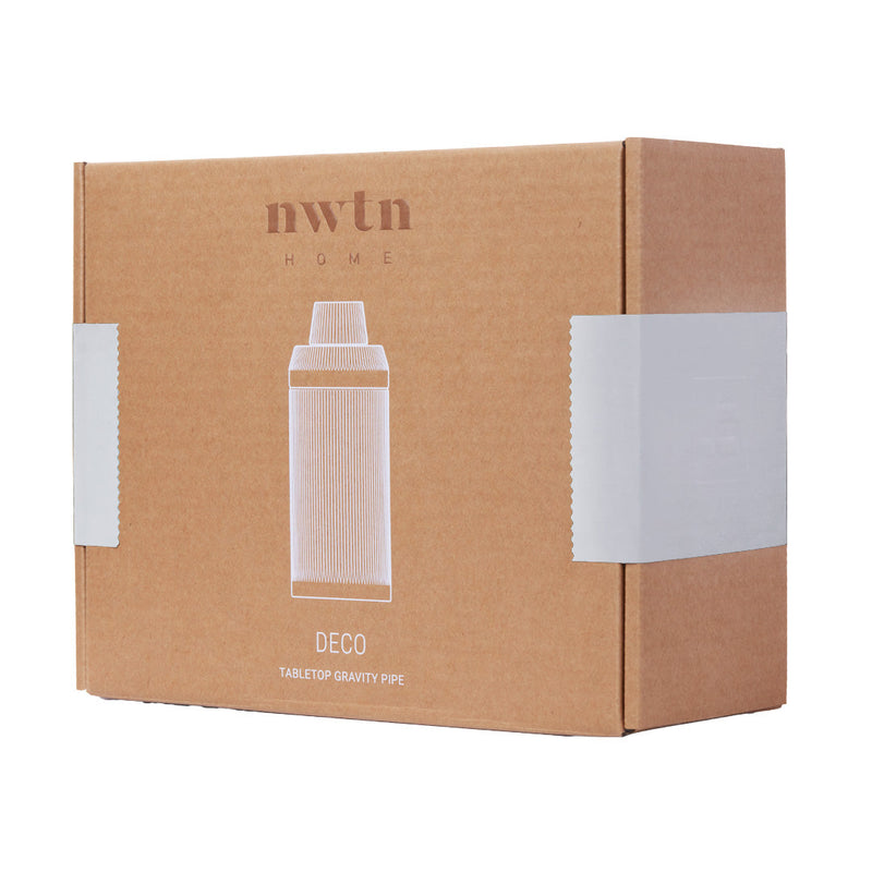 NWTN Home Deco Gravity Pipe packaging box featuring elegant design and product information.