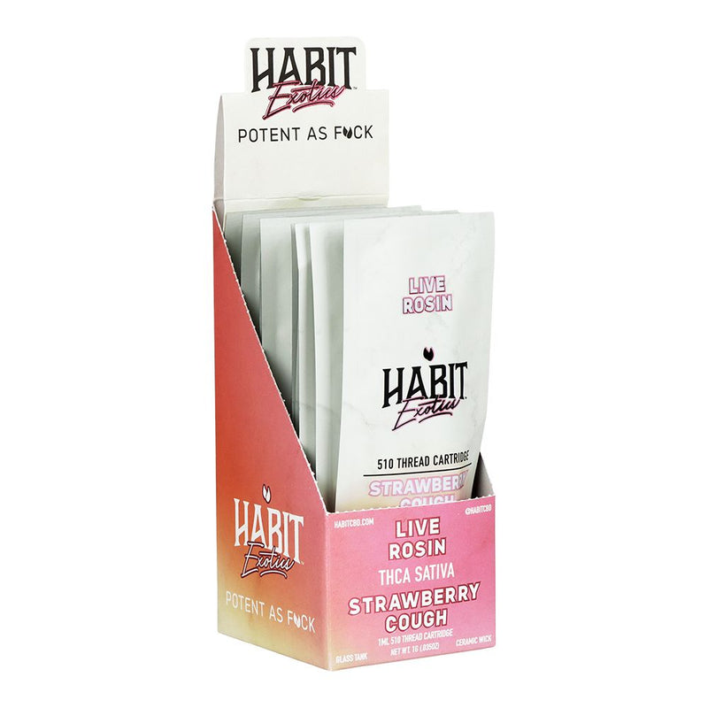 Habit Exotics THCA Rosin Ceramic Cartridge | 1g | 10ct Display