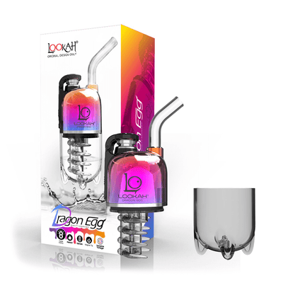 Lookah Dragon Egg Vaporizer with colorful design and packaging, showcasing unique features for optimal vaping experience.