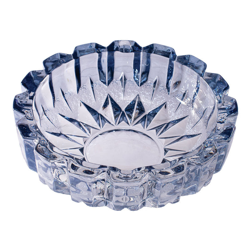 Fujima Exquisite Gem-cut Glass Ashtray - Blue / 7.5"