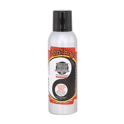 Yin Yang Smoke Odor Eliminator Spray bottle for effectively removing smoke and pet odors from any space.