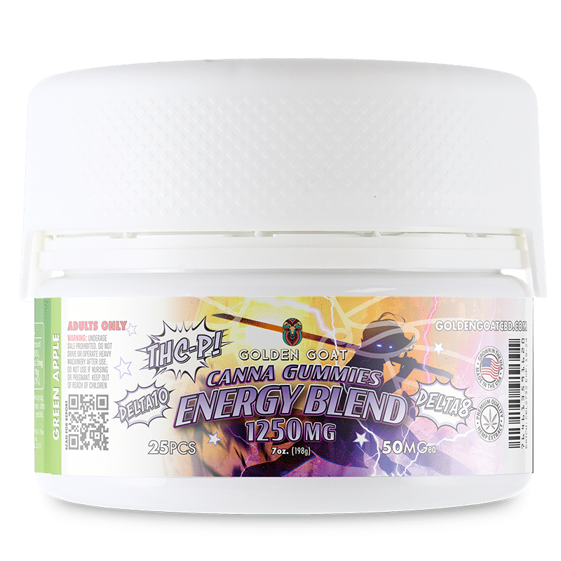 Energy Blend Canna Gummies – 1250mg – Green Apple