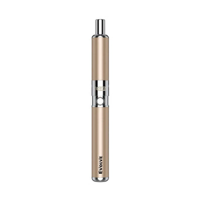 Yocan Evolve-D Dry Herb Vaporizer Pen with 650mAh battery and pancake dual coil heating element.