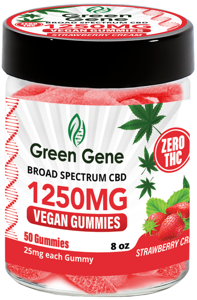 Green Genie CBD Vegan Pectin Infused Gummies w/ B12 Vitamins (625MG - 2500MG)