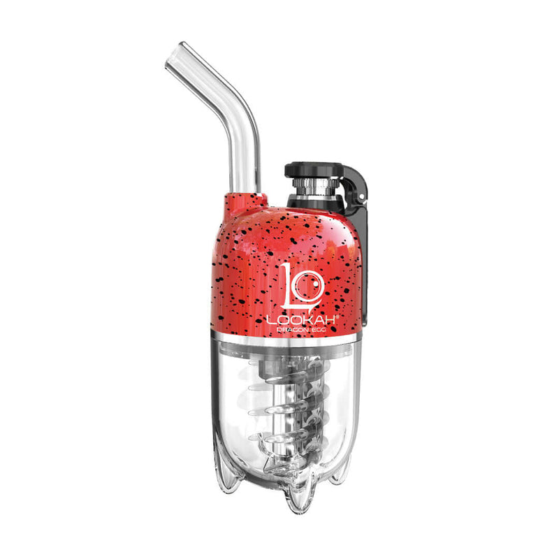 Lookah Dragon Egg Vaporizer featuring a red design and glass body for flavorful vaping experiences.
