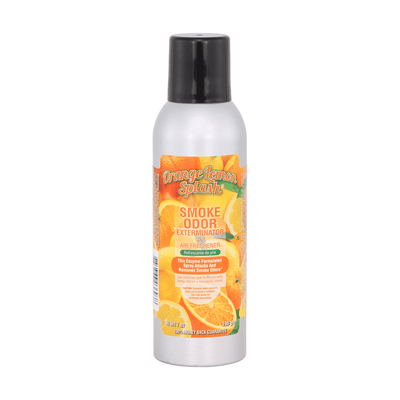 Smoke Odor Spray in Orange Lemon Splash scent, an effective air freshener for eliminating unwanted odors.