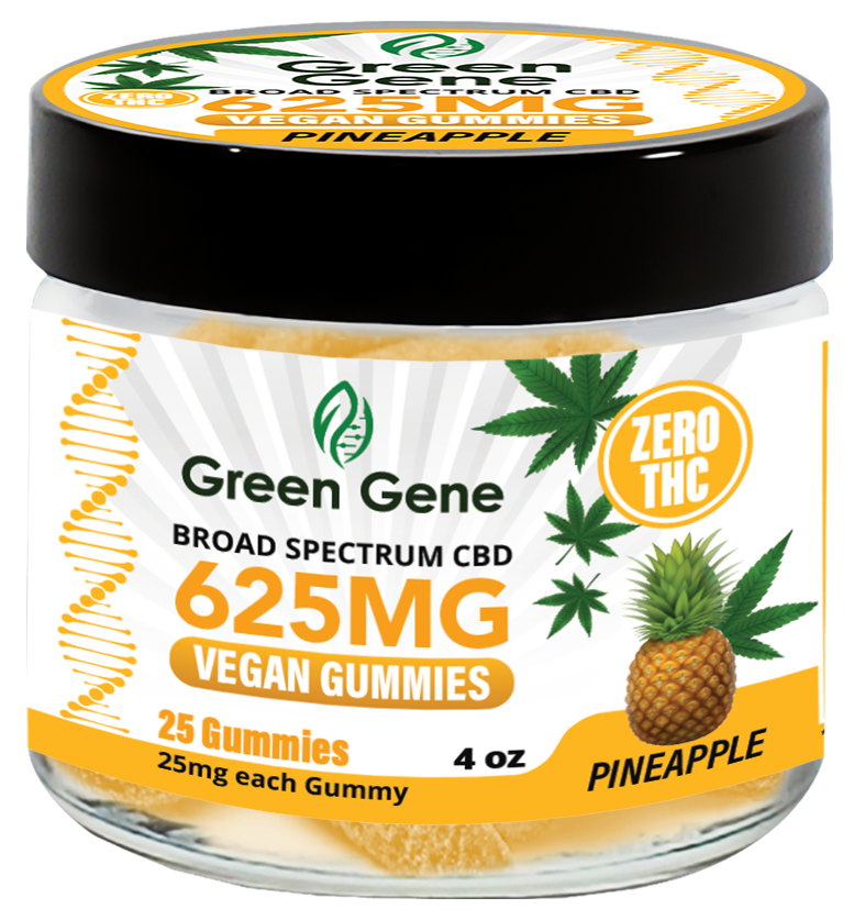 Green Genie CBD Vegan Pectin Infused Gummies w/ B12 Vitamins (625MG - 2500MG)