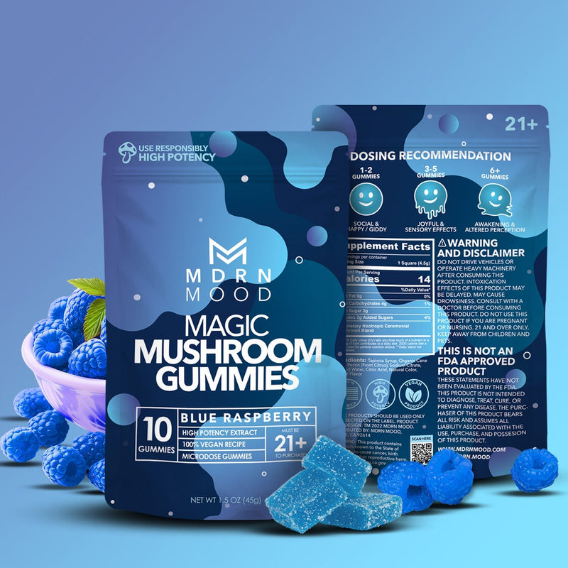 MDRN MOOD Magic Mushroom Gummies - Blue Raspberry